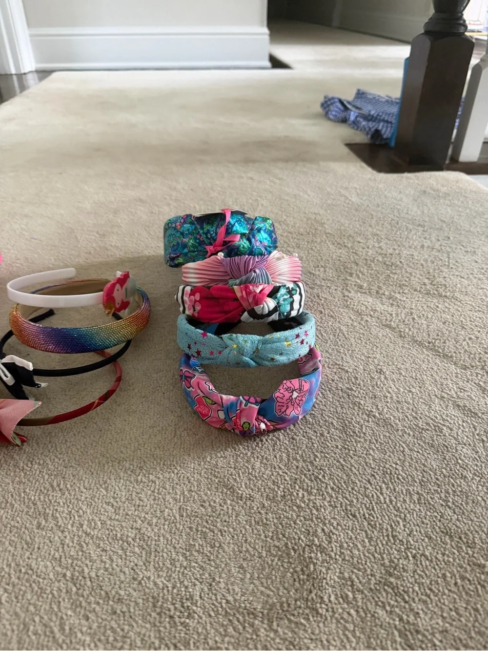 18 piece Headband Set with Bows, Bunny and Mermaid figures & Rhinestone Accents